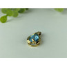925 STERLING SILVER GOLD PLATED BLUE SPINEL PENDANT