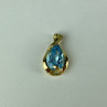 925 Sterling Silver Gold Plated Blue Spinel Pendant
