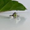 925 Sterling Silver Peridot, Citrine & White Sapphire Ring Size 7