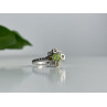 925 Sterling Silver Peridot, Citrine & White Sapphire Ring Size 7