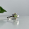 925 Sterling Silver Peridot, Citrine & White Sapphire Ring Size 7