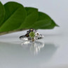 925 Sterling Silver Peridot, Citrine & White Sapphire Ring Size 7