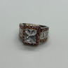 925 Sterling Silver Pink & White CZ Ring Size 7