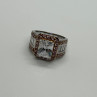 925 Sterling Silver Pink & White CZ Ring Size 7