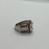 925 Sterling Silver Pink & White CZ Ring Size 7