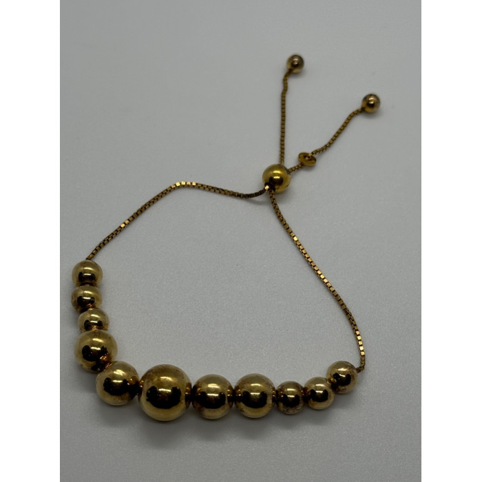 925 STERLING SILVER GOLD PLATED  KA 1772  ITALY  BRACELET