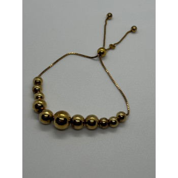 925 STERLING SILVER GOLD PLATED  KA 1772  ITALY  BRACELET