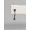 10K YELLOW GOLD EMERALD & DIAMOND EARRINGS & NECKLACE  SET