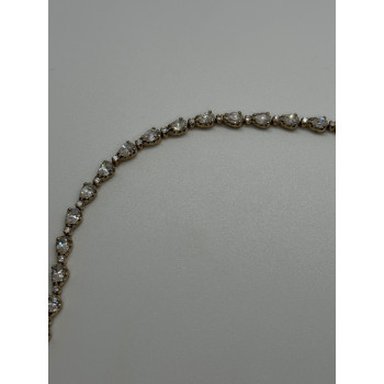 925 STERLING SILVER GOLD PLATED  CZ BRACELET