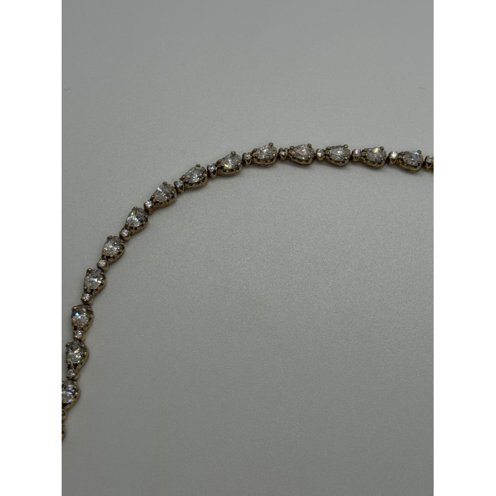 925 STERLING SILVER GOLD PLATED  CZ BRACELET