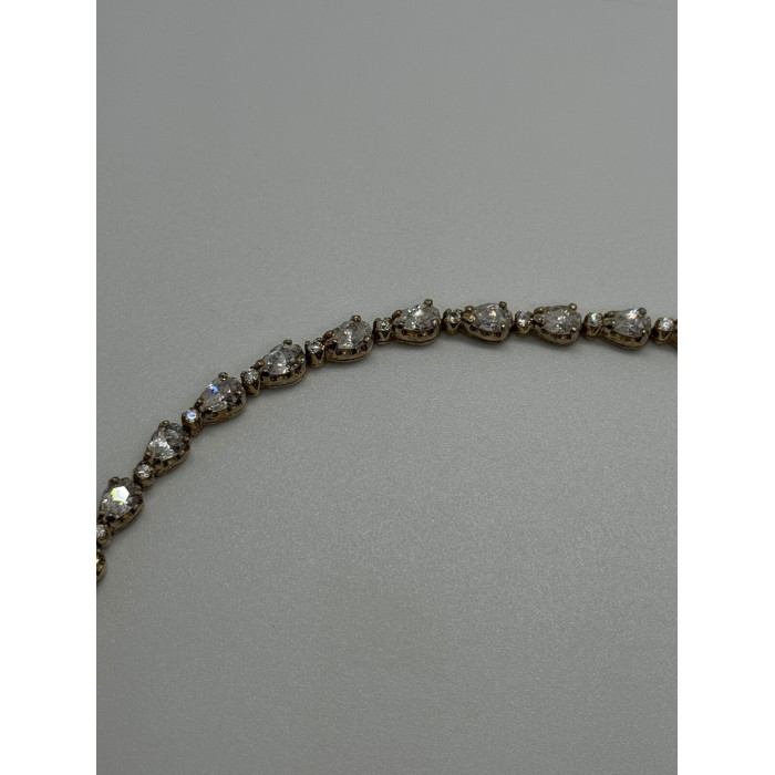 925 STERLING SILVER GOLD PLATED  CZ BRACELET