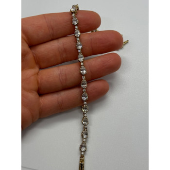 925 STERLING SILVER GOLD PLATED  CZ BRACELET