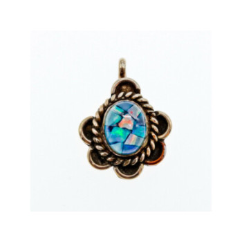 925 Sterling Silver Mosaic Opal Pendant