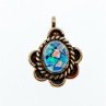 925 Sterling Silver Mosaic Opal Pendant