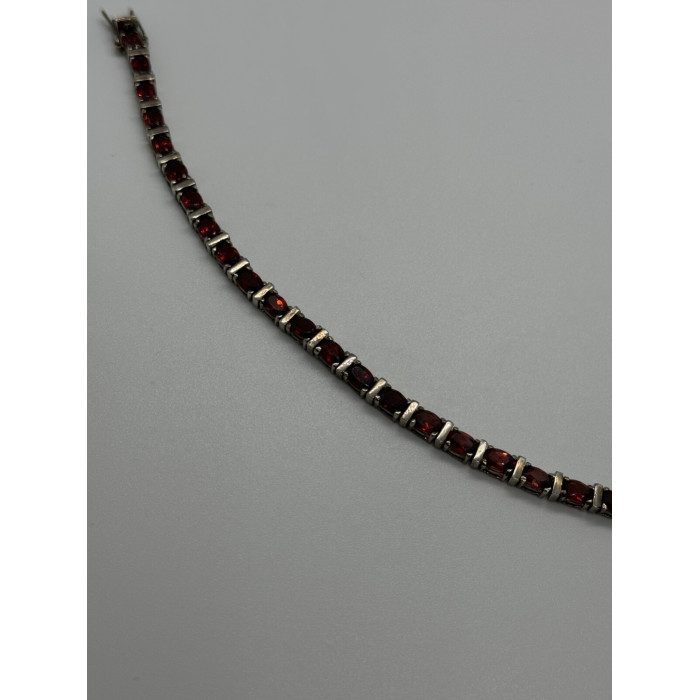 925 STERLING SILVER GARNET BRACELET