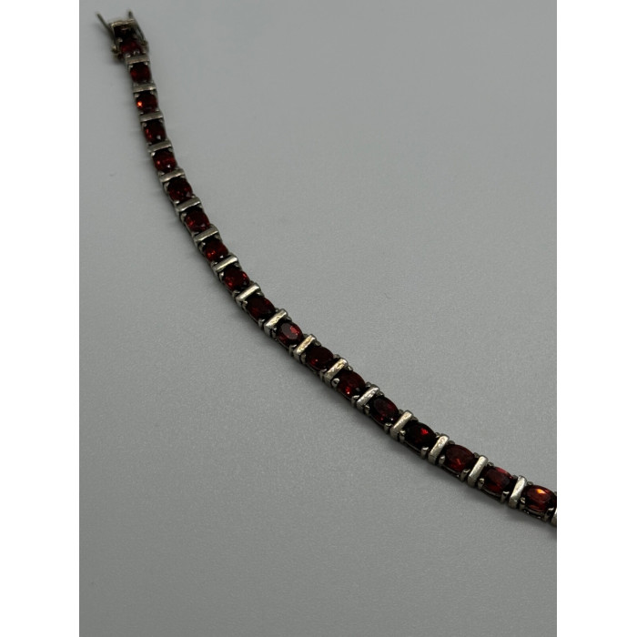925 STERLING SILVER GARNET BRACELET