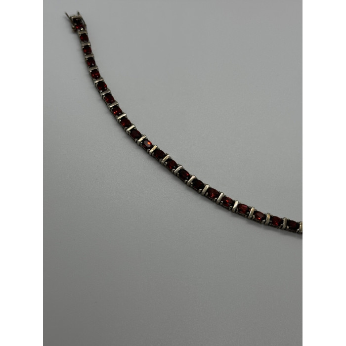 925 STERLING SILVER GARNET BRACELET
