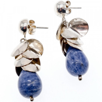 925 Sterling Silver Sodalite Stud Earrings