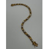 925 STERLING SILVER GOLD PLATED CZ BRACELET
