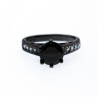 Black 925 Sterling Silver Spinel & CZ Ring Size 9.25