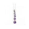 10K WHITE GOLD AMETHYST & DIAMOND CHAIN WITH PENDANT