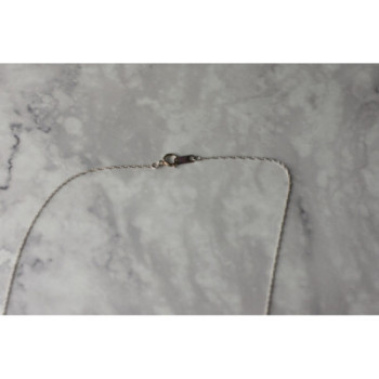 10K WHITE GOLD AMETHYST & DIAMOND CHAIN WITH PENDANT