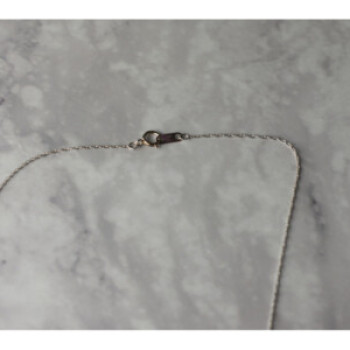 10K White Gold Amethyst & Diamond Chain With Pendant