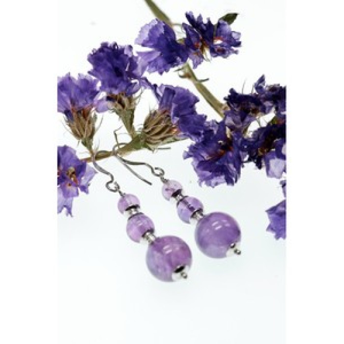 925 Sterling Silver Amethyst Earrings