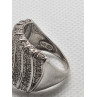 14K WHITE GOLD & DIAMOND RING  SIZE 5.5