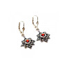 925 Sterling Silver Garnet & Marcasites 