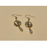 925 STERLING SILVER PEARLS & ENAMEL EARRINGS