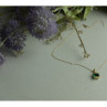 10K Yellow Gold Emerald & Diamonds Chain With Pendant