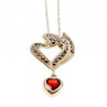 925 Sterling Silver Almandine & Marcasites Chain With Pendant
