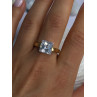 Classy Design 925 Sterling Silver Gold Plated Cz Ring Size 10