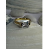 Classy Design 925 Sterling Silver Gold Plated Cz Ring Size 10