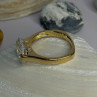 Classy Design 925 Sterling Silver Gold Plated Cz Ring Size 10