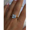 Classy Design 925 Sterling Silver Gold Plated Cz Ring Size 10