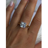 Classy Design 925 Sterling Silver Gold Plated Cz Ring Size 10