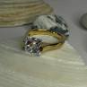 Classy Design 925 Sterling Silver Gold Plated Cz Ring Size 10