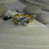 Classy Design 925 Sterling Silver Gold Plated Cz Ring Size 10