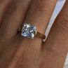 Classy Design 925 Sterling Silver Gold Plated Cz Ring Size 10