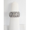 14K WHITE GOLD & DIAMONDS .5ct RING  SIZE 4