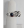 14K WHITE GOLD & DIAMONDS .5ct RING  SIZE 4