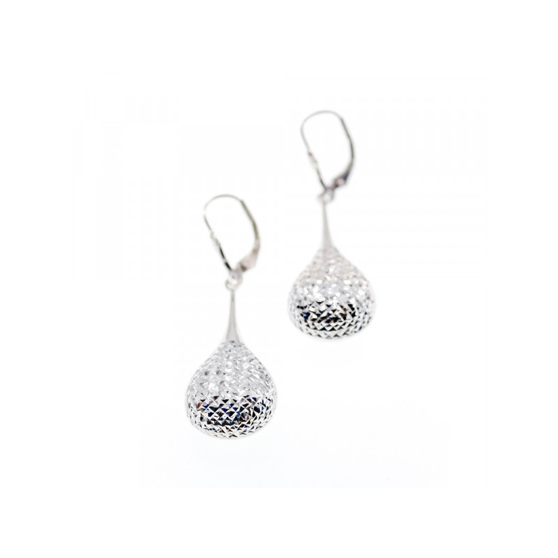 10K WHITE GOLD EARRINGS ITALY