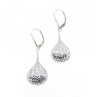 10K White Gold Earrings Italy