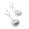 10K White Gold Earrings Italy