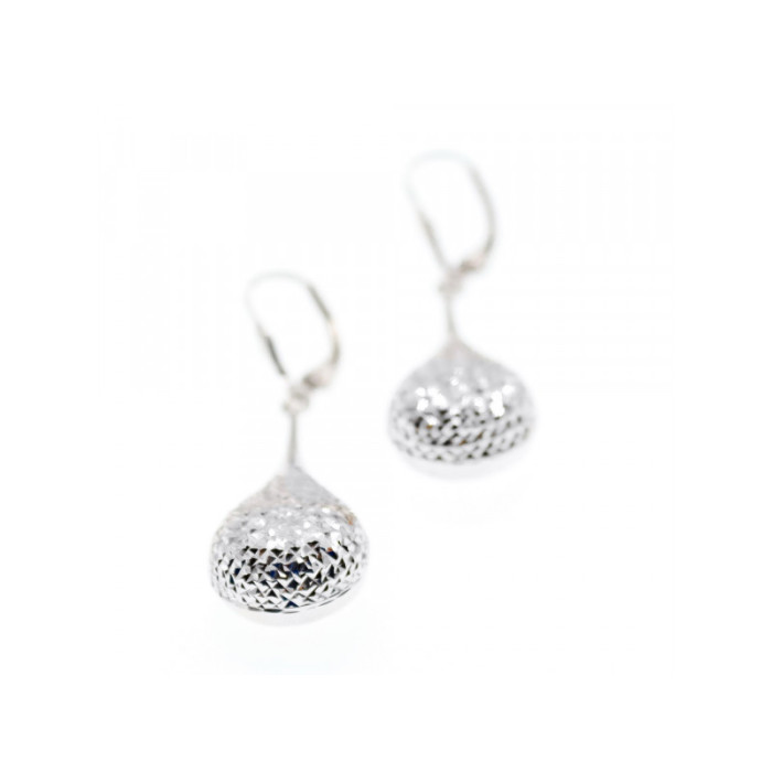 10K WHITE GOLD EARRINGS ITALY
