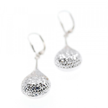 10K White Gold Earrings Italy