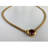 925 Sterling Silver Gold Plated  Mystic Topaz Necklace