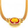 925 Sterling Silver Gold Plated Mystic Topaz Necklace